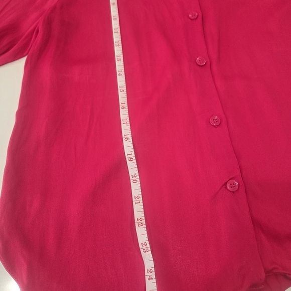 Zara Women's Pink Button-Up Shirt - Picture 5 of 7